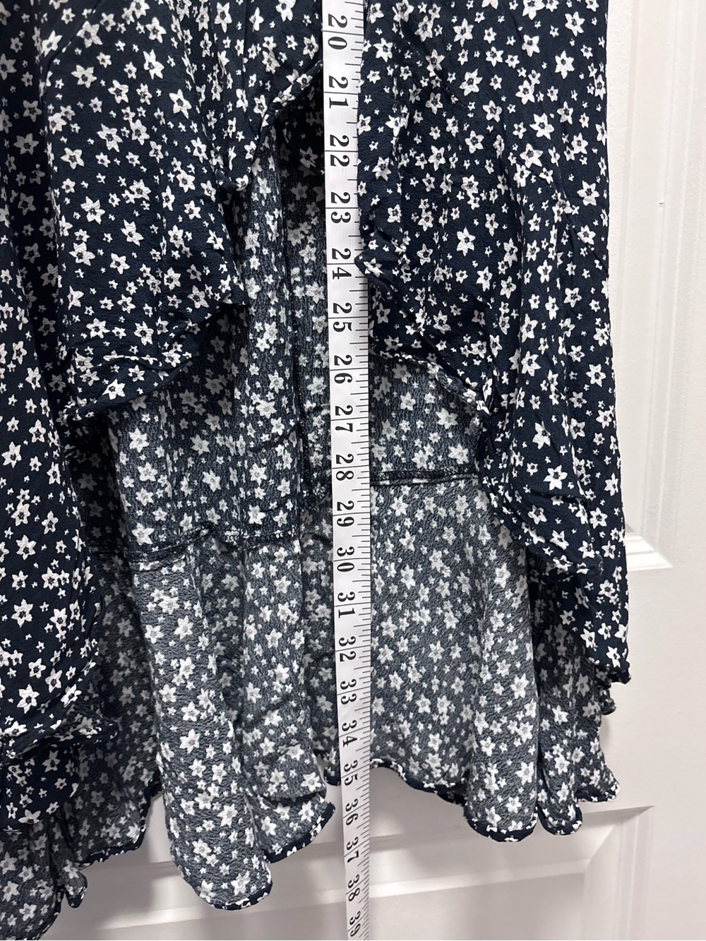 Olivia + james Floral Navy High-Low Ruffle Maxi Skirt - Picture 6 of 9